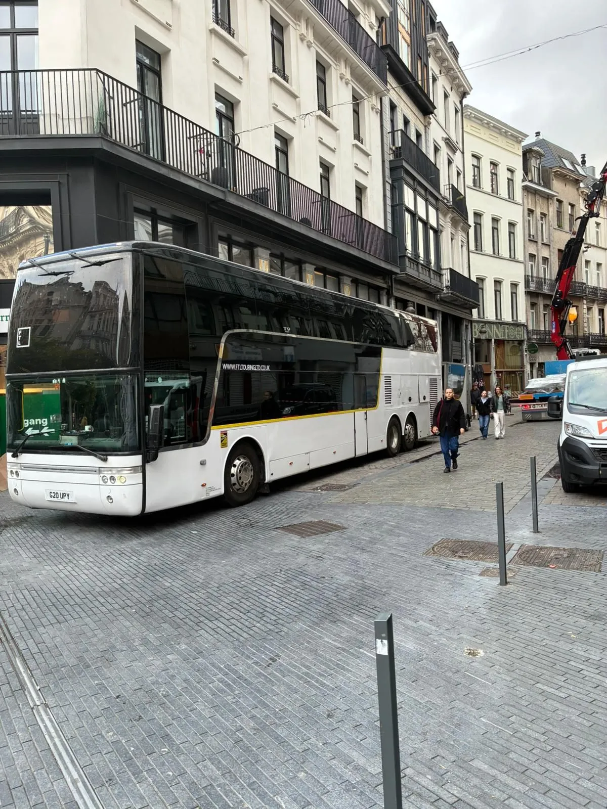 FTL nightliner parked on a European city street